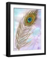 Peacock Feather 1-Beverly Dyer-Framed Art Print