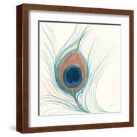 Peacock Feather II Blue-Miranda Thomas-Framed Art Print