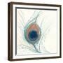 Peacock Feather II Blue-Miranda Thomas-Framed Art Print