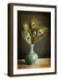 Peacock Feathers in Blue Vase-Tom Quartermaine-Framed Giclee Print