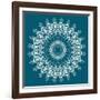 Peacock Feathers Mandala-null-Framed Art Print