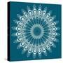 Peacock Feathers Mandala-null-Stretched Canvas