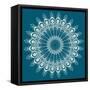 Peacock Feathers Mandala-null-Framed Stretched Canvas