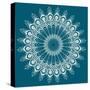 Peacock Feathers Mandala-null-Stretched Canvas