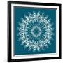 Peacock Feathers Mandala-null-Framed Art Print