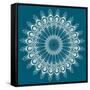 Peacock Feathers Mandala-null-Framed Stretched Canvas