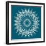 Peacock Feathers Mandala-null-Framed Art Print