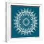 Peacock Feathers Mandala-null-Framed Art Print