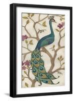 Peacock Fresco I-June Erica Vess-Framed Art Print