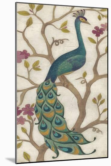 Peacock Fresco I-June Erica Vess-Mounted Art Print