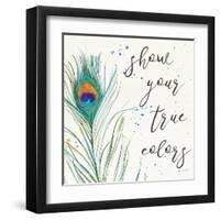 Peacock Garden VII-Anne Tavoletti-Framed Art Print