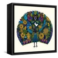 Peacock Garden-Sharon Turner-Framed Stretched Canvas