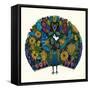 Peacock Garden-Sharon Turner-Framed Stretched Canvas