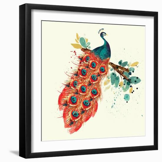 Peacock I-Sara Berrenson-Framed Art Print