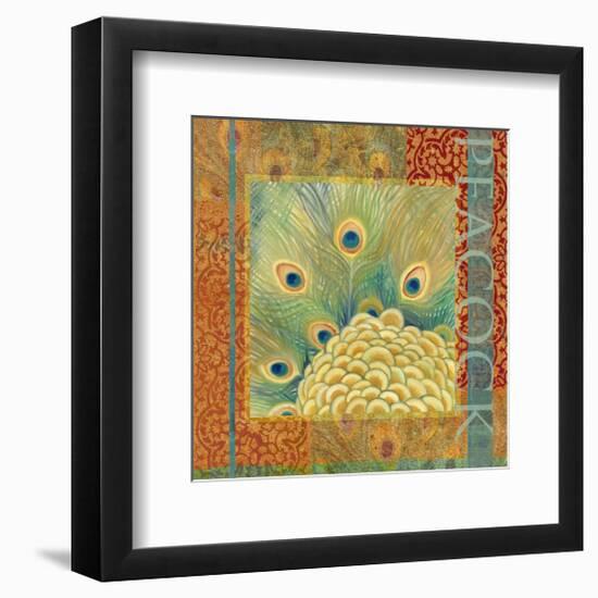 Peacock II-Louise Montillio-Framed Art Print