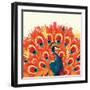 Peacock II-Sara Berrenson-Framed Art Print