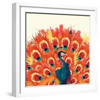 Peacock II-Sara Berrenson-Framed Art Print