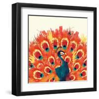 Peacock II-Sara Berrenson-Framed Art Print