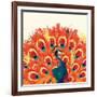 Peacock II-Sara Berrenson-Framed Art Print