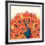 Peacock II-Sara Berrenson-Framed Art Print