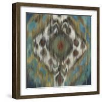 Peacock Ikat-Anna Polanski-Framed Art Print