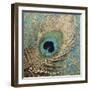 Peacock Impasto IV-Sasha-Framed Giclee Print