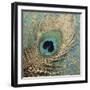 Peacock Impasto IV-Sasha-Framed Giclee Print