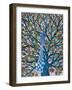 Peacock in Tree-Tamas Galambos-Framed Giclee Print