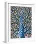 Peacock in Tree-Tamas Galambos-Framed Giclee Print