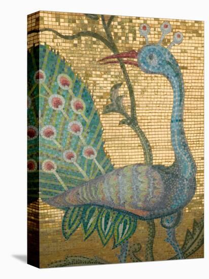 Peacock Mosaic, Eleftherotria Monastery, Macherado, Zakynthos, Ionian Islands, Greece-Walter Bibikow-Stretched Canvas