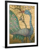 Peacock Mosaic, Eleftherotria Monastery, Macherado, Zakynthos, Ionian Islands, Greece-Walter Bibikow-Framed Photographic Print