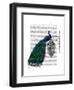 Peacock on Lamp-Fab Funky-Framed Art Print