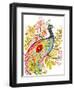 Peacock Ornate-Karen Fields-Framed Premium Giclee Print