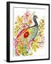 Peacock Ornate-Karen Fields-Framed Giclee Print