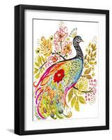 Peacock Ornate-Karen Fields-Framed Giclee Print