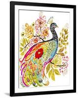 Peacock Ornate-Karen Fields-Framed Giclee Print