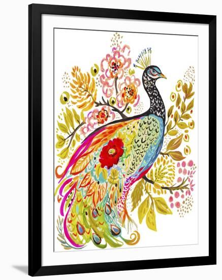 Peacock Ornate-Karen Fields-Framed Giclee Print