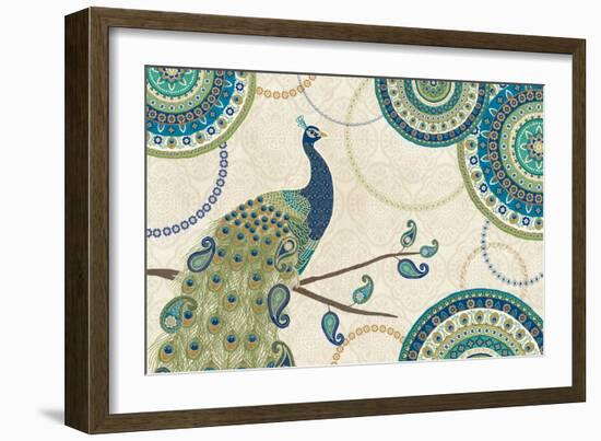 Peacock Paradise I-Veronique Charron-Framed Premium Giclee Print