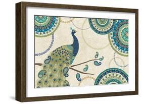 Peacock Paradise I-Veronique Charron-Framed Premium Giclee Print