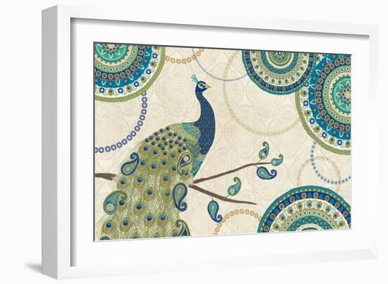 Peacock Paradise I-Veronique Charron-Framed Premium Giclee Print