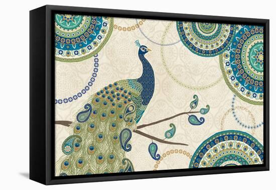 Peacock Paradise I-Veronique Charron-Framed Stretched Canvas