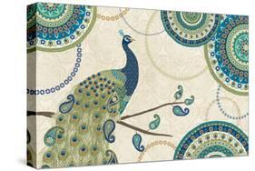 Peacock Paradise I-Veronique Charron-Stretched Canvas