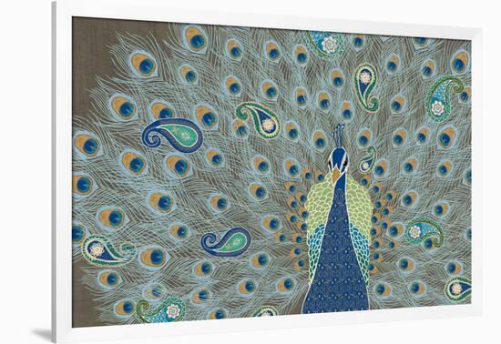 Peacock Paradise V-Veronique Charron-Framed Art Print