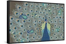 Peacock Paradise V-Veronique Charron-Framed Stretched Canvas