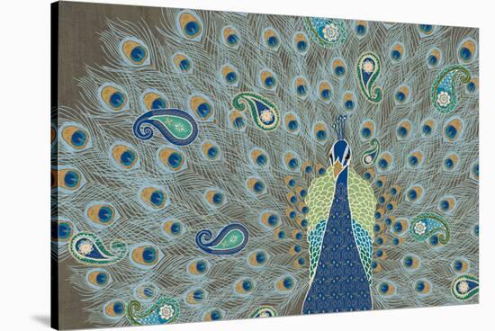 Peacock Paradise V-Veronique Charron-Stretched Canvas