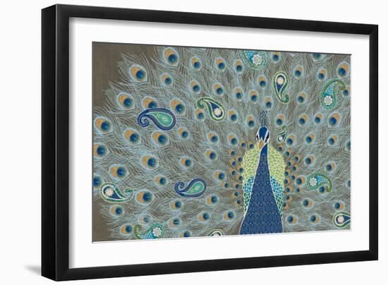 Peacock Paradise V-Veronique Charron-Framed Premium Giclee Print