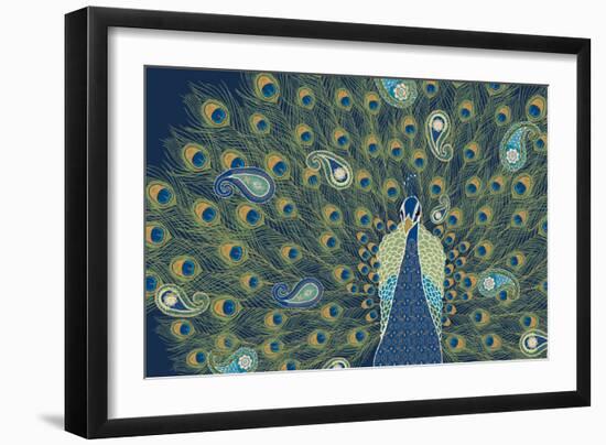 Peacock Paradise VI-Veronique Charron-Framed Art Print