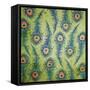 Peacock Pattern 1-Diane Stimson-Framed Stretched Canvas