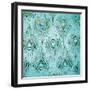 Peacock Pattern 2-Diane Stimson-Framed Art Print