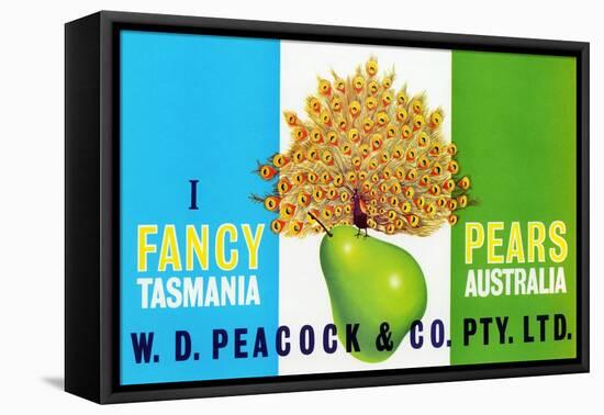 Peacock Pears-null-Framed Stretched Canvas